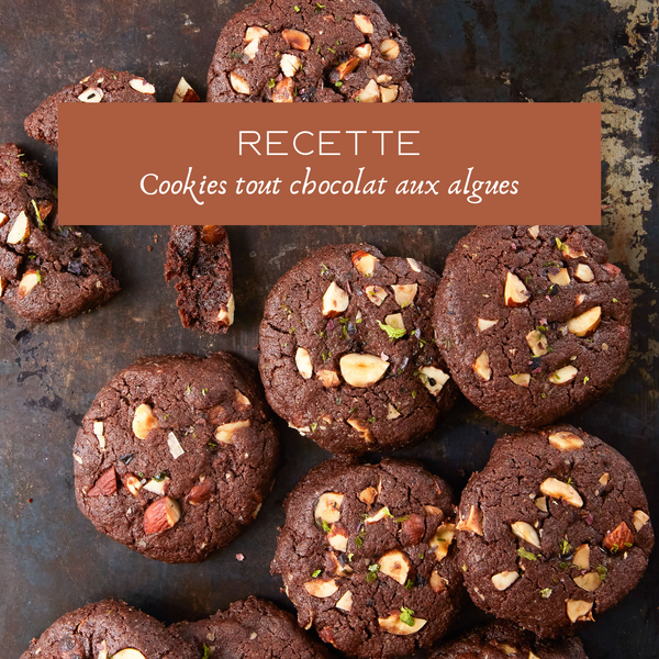 Recette : Cookies tout chocolat aux algues
