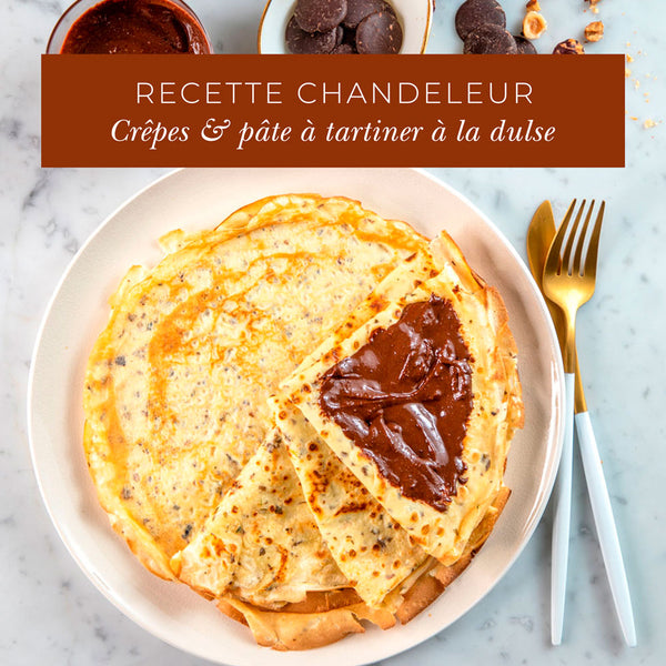 Recette de la chandeleur : crêpes froment-coco et pâte à tartiner chocolat dulse