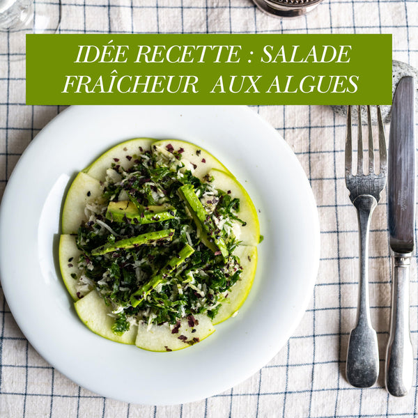 Salade gourmande à la Laitue de Mer et Dulse, avocat et pomme