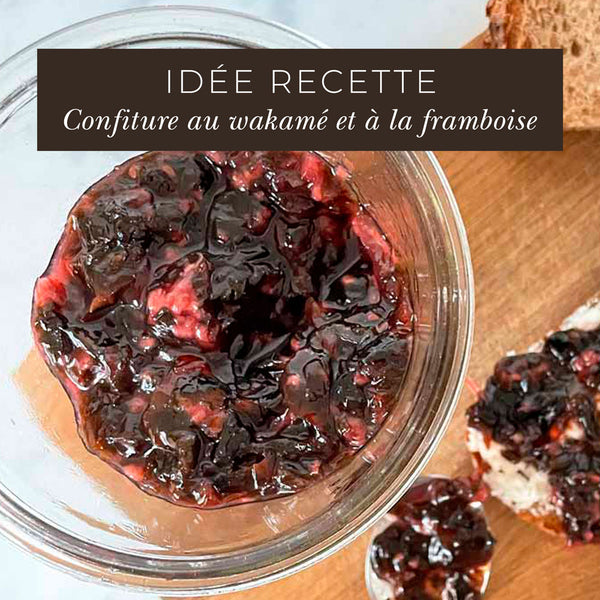 Confiture au wakamé et à la framboise